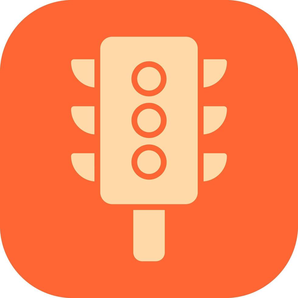 Vertical Traffic Light Icon Design vector