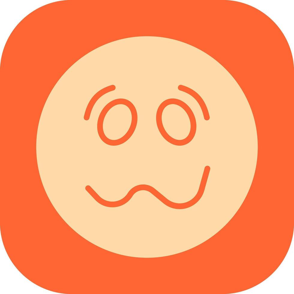 Woozy Face Icon Design vector