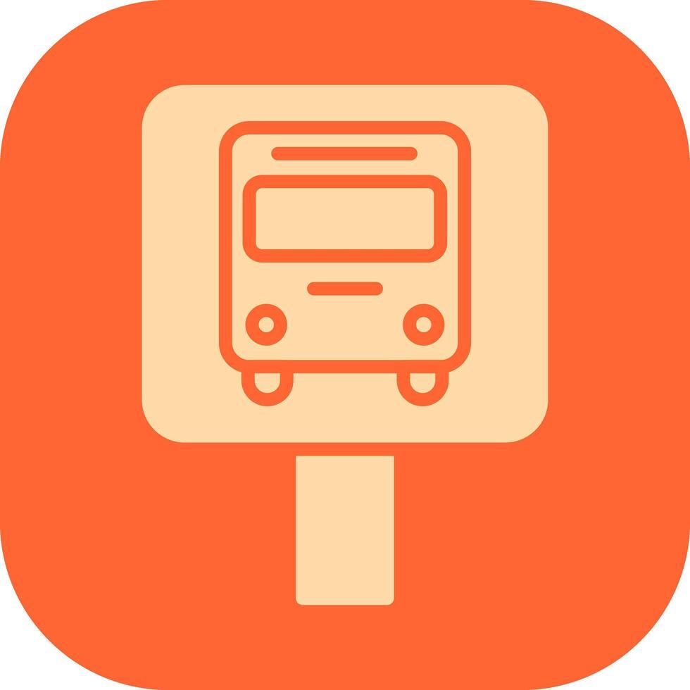 Bus Stop Icon Design vector