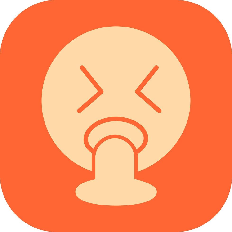 Face Vomiting Icon Design vector