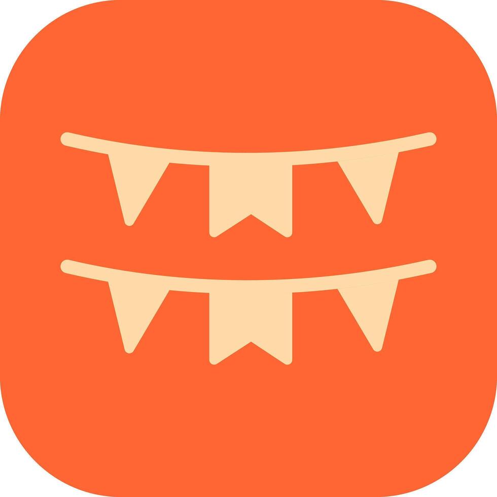 Bunting Flags Icon Design vector