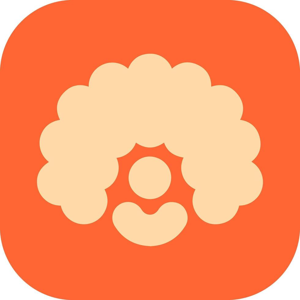 Clown Wig Icon Design vector