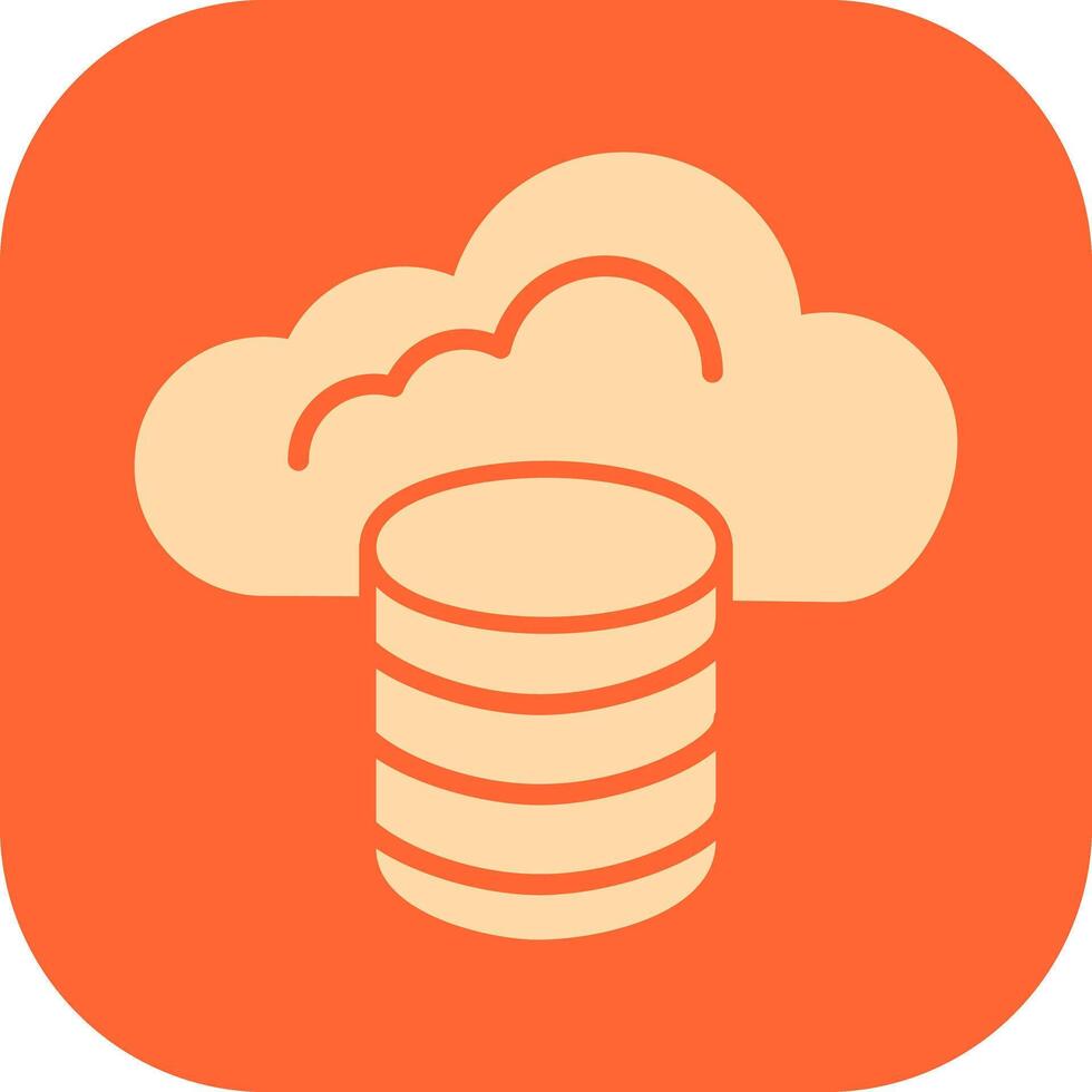 Cloud Database Icon Design vector