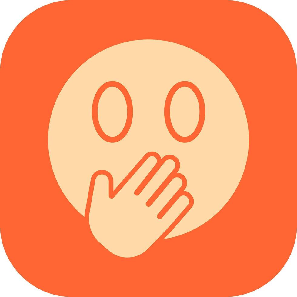 Face with Hand Over Mouth Icon Design vector