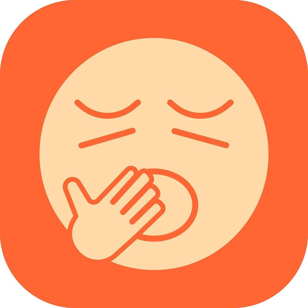 Yawning Face Icon Design vector