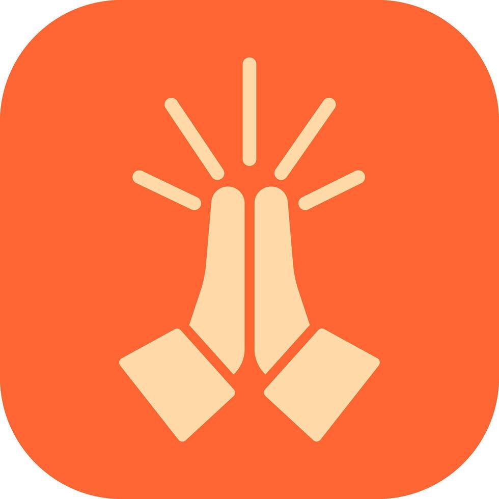 Folded Hands Icon Design vector