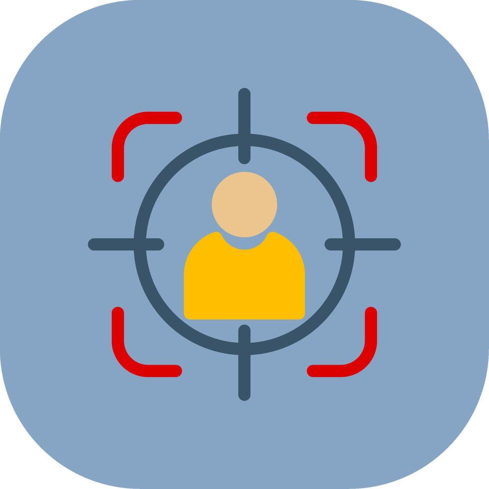 Target Audience Colorful Icon Style vector