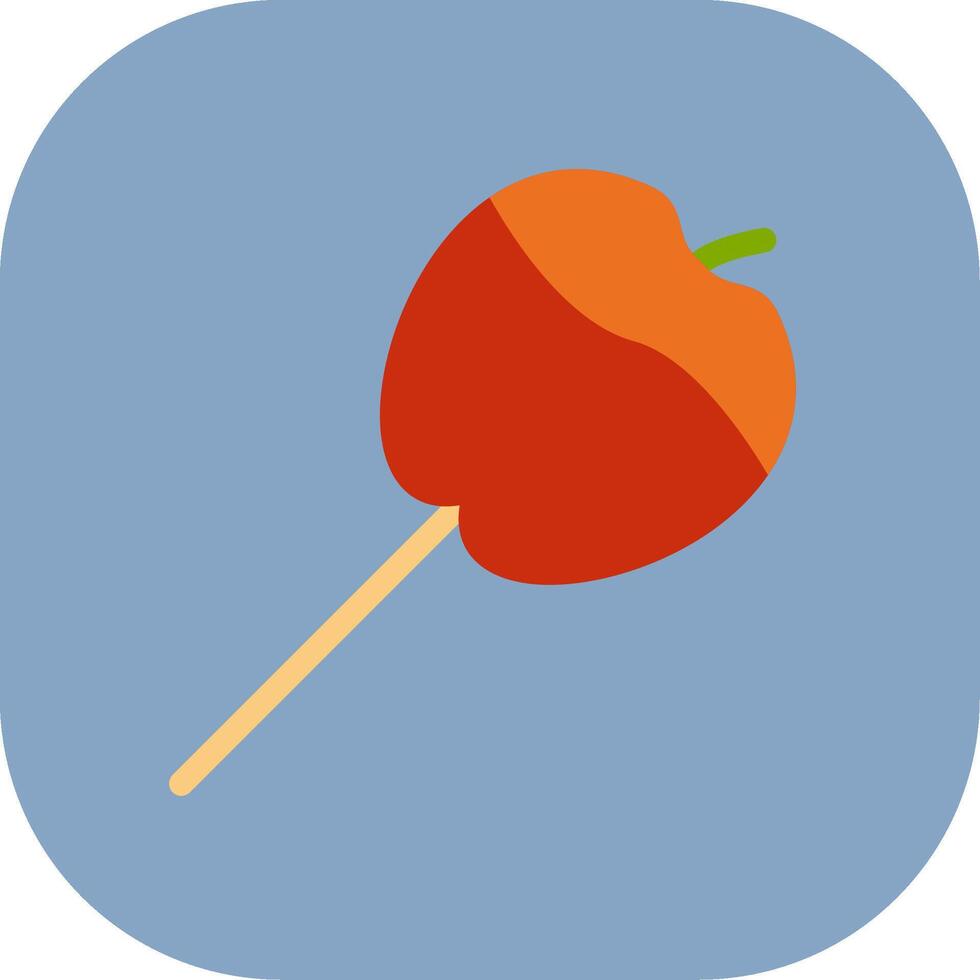 Caramel Apple Colorful Icon Style vector
