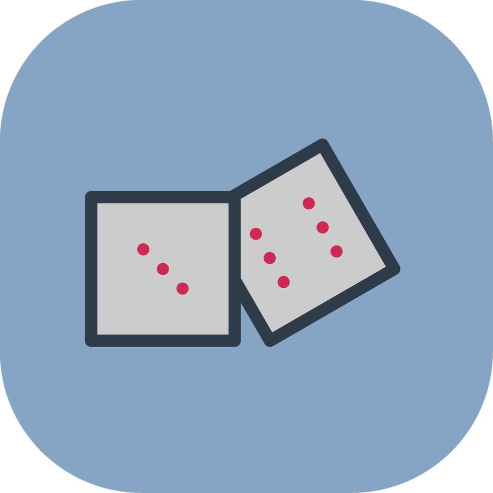 Dices Colorful Icon Style vector