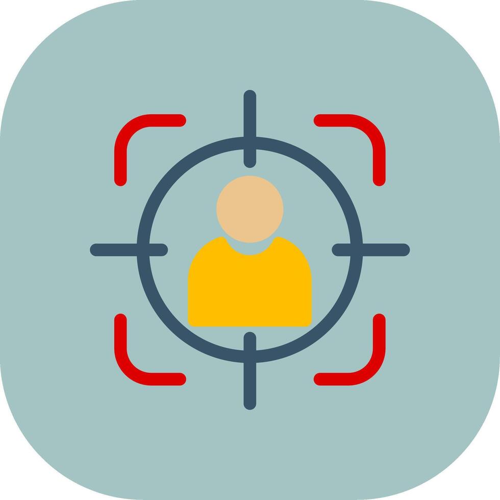 Target Audience Colorful Icon Style vector