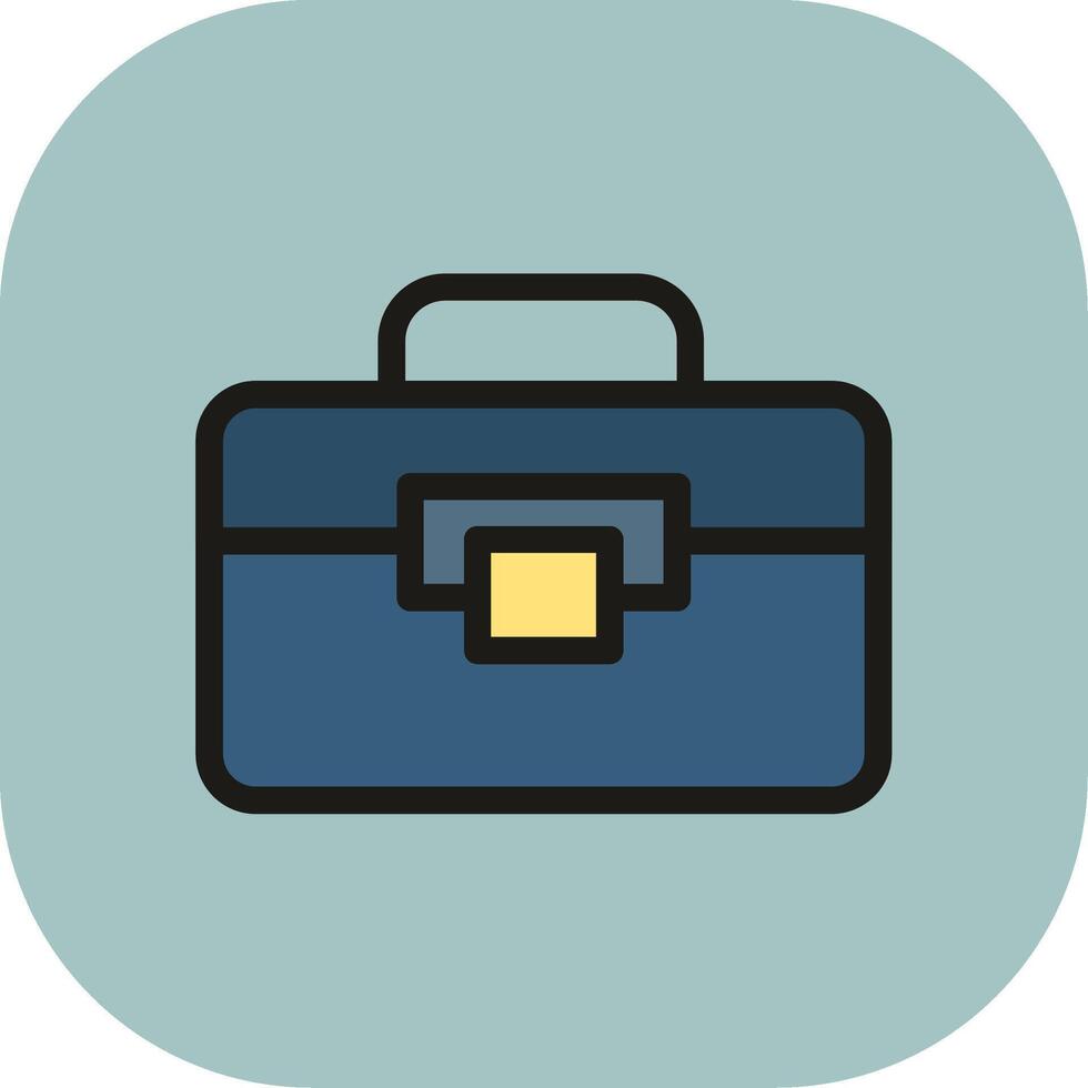 Briefcase Colorful Icon Style vector