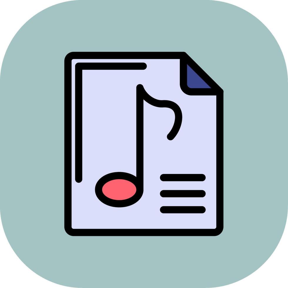 Audio File Colorful Icon Style vector