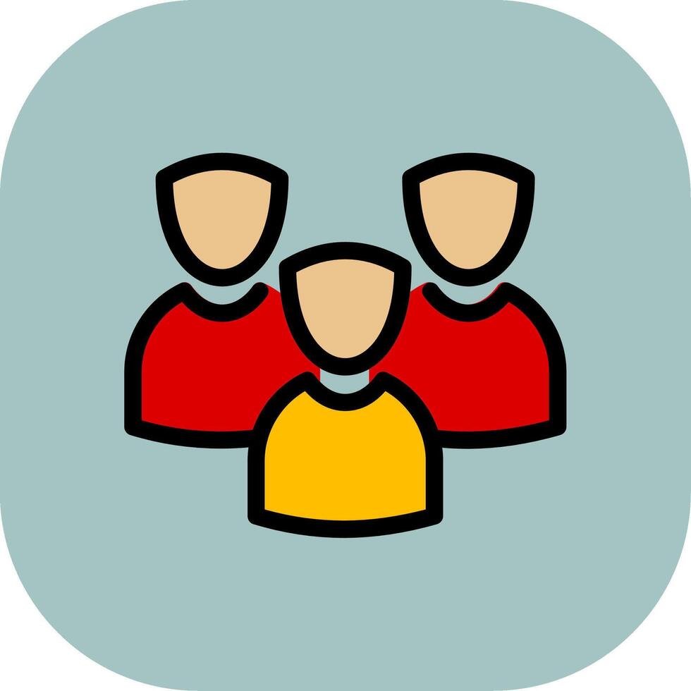 Team Colorful Icon Style vector