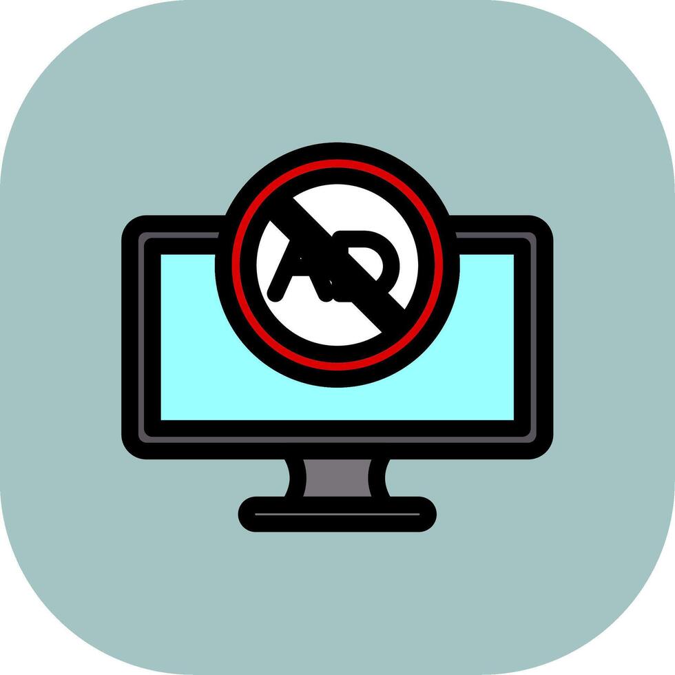 Ad Blocker Colorful Icon Style vector