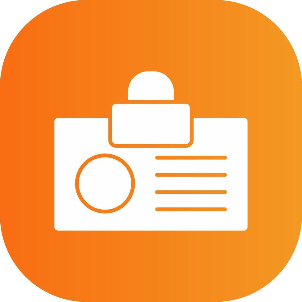 Id Card Colorful Icon Style vector