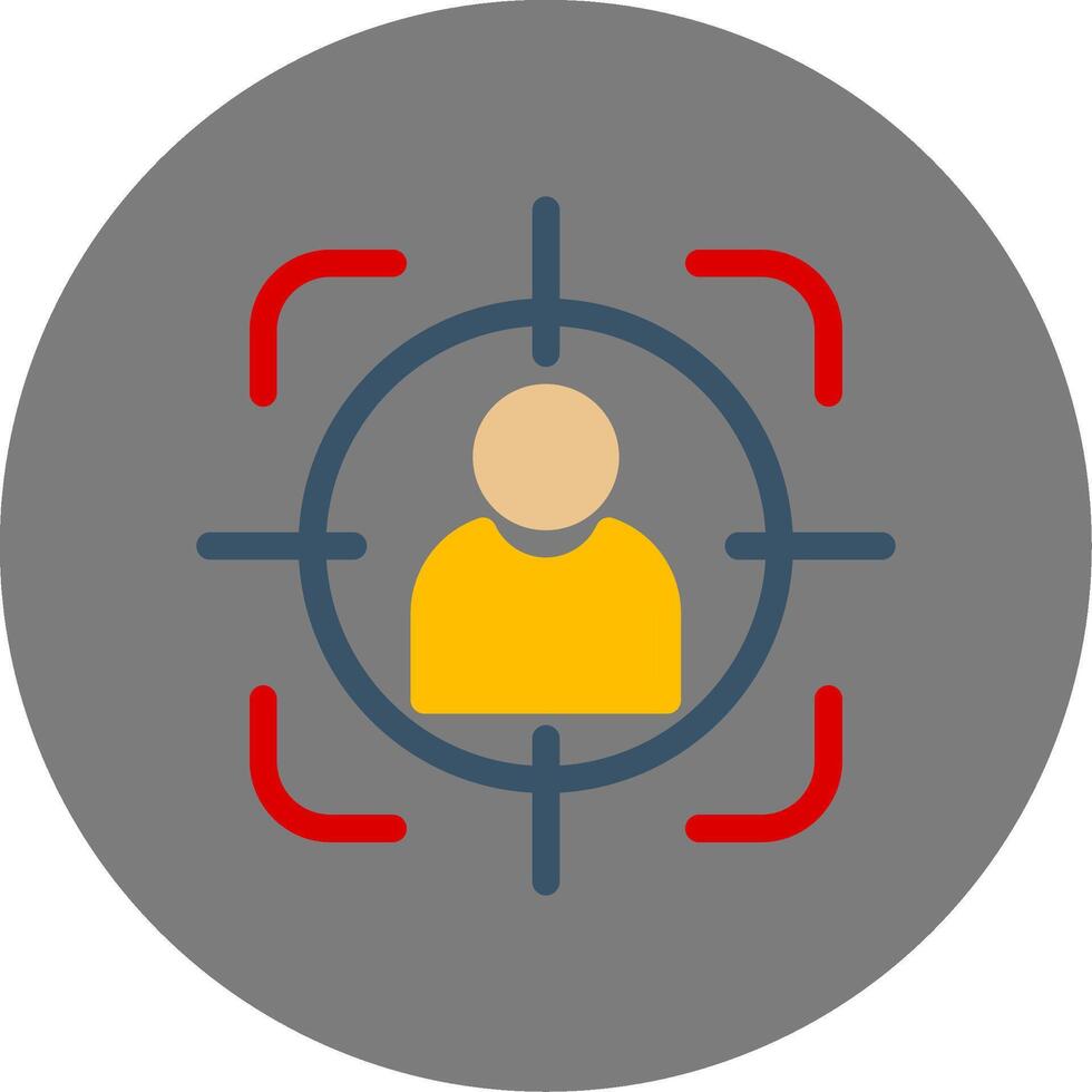 Target Audience Colorful Icon Style vector