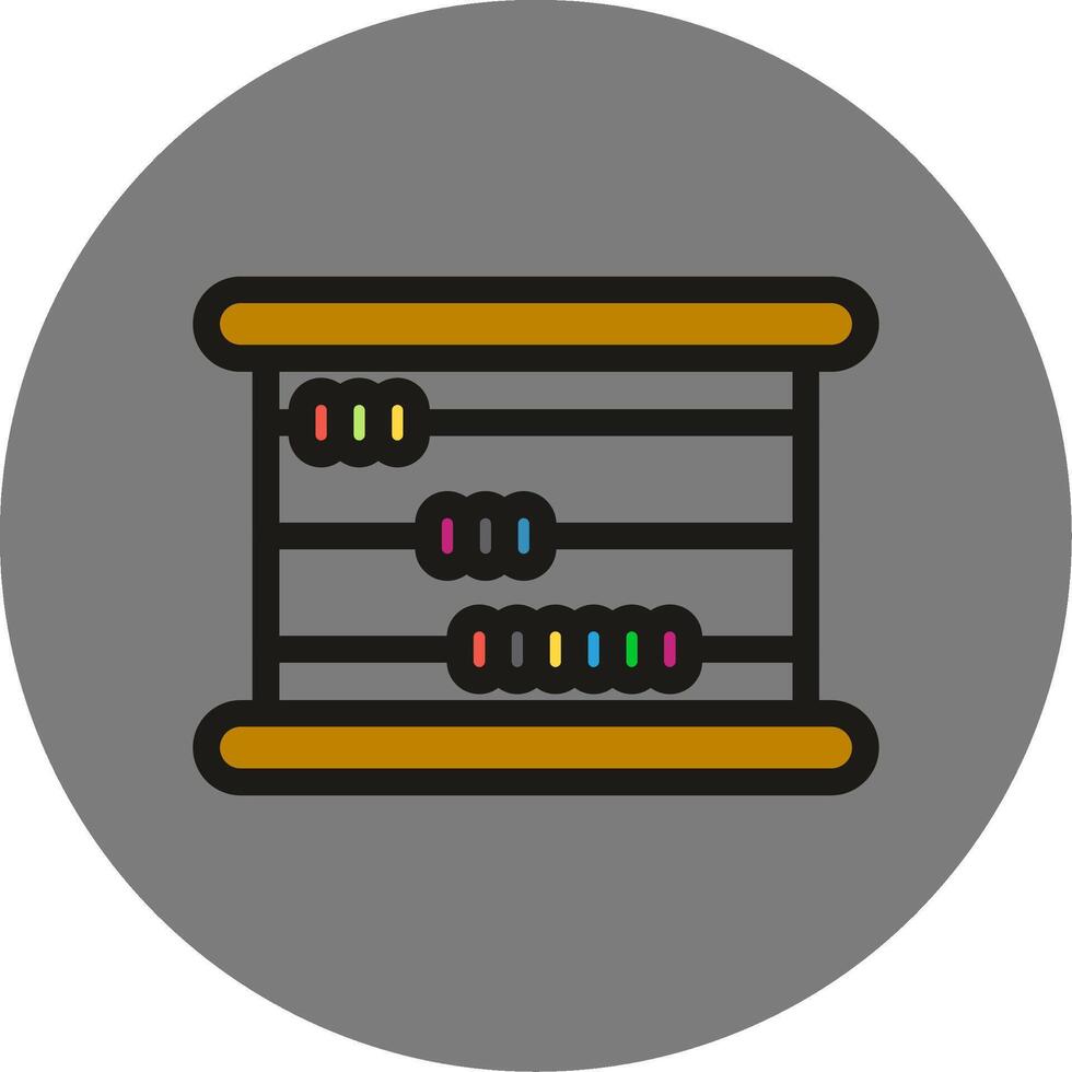 Abacus Colorful Icon Style vector