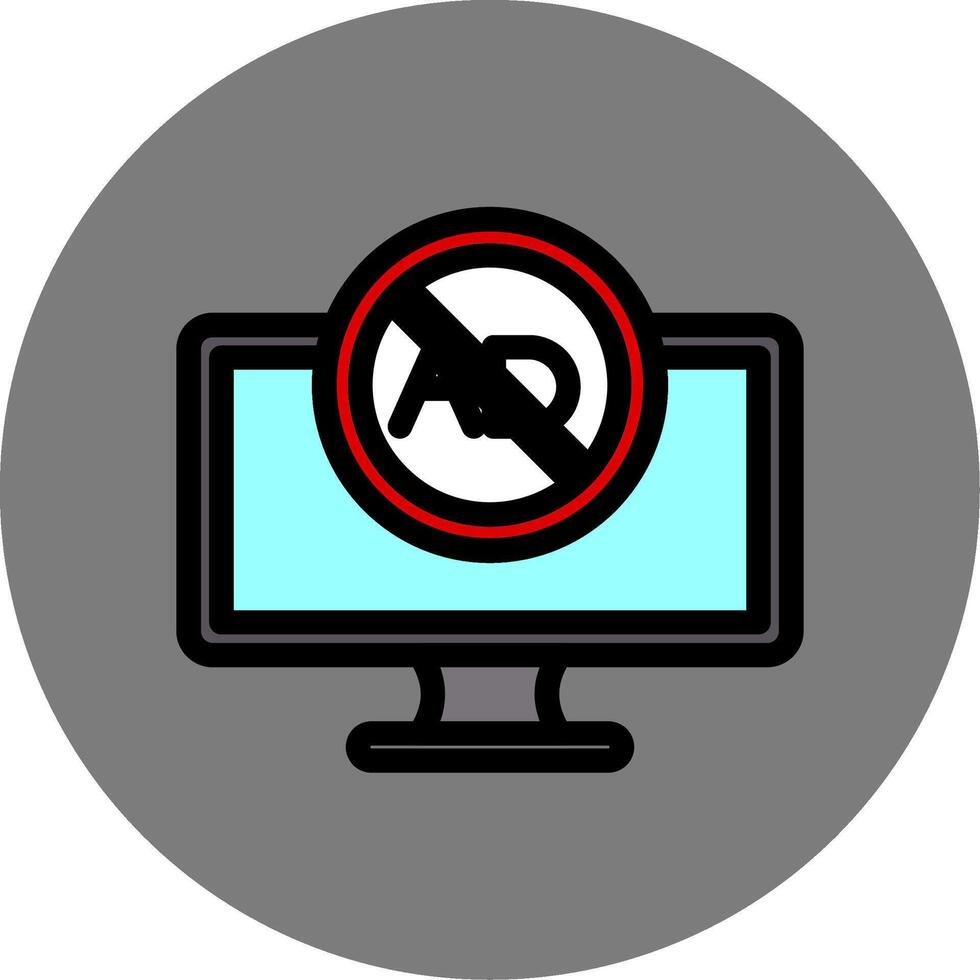 Ad Blocker Colorful Icon Style vector