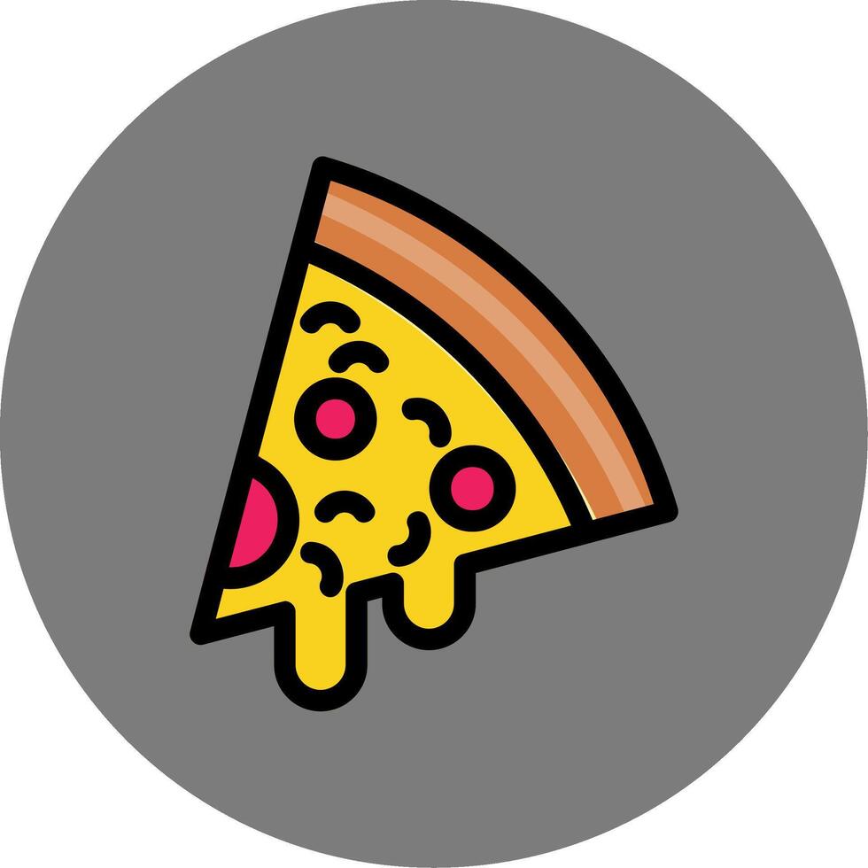 Pizza Colorful Icon Style vector