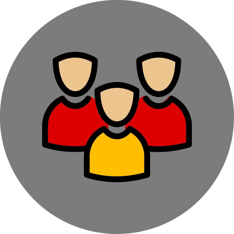 Team Colorful Icon Style vector