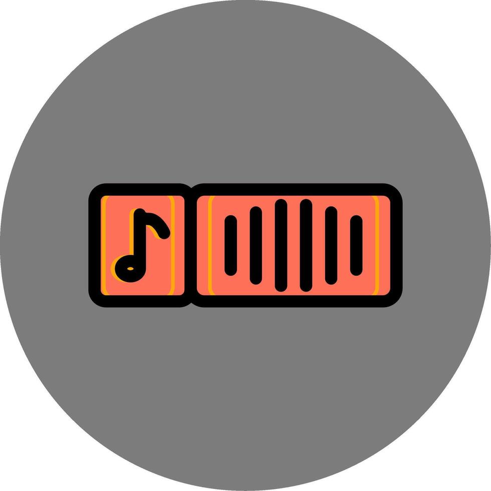 Ticket Colorful Icon Style vector