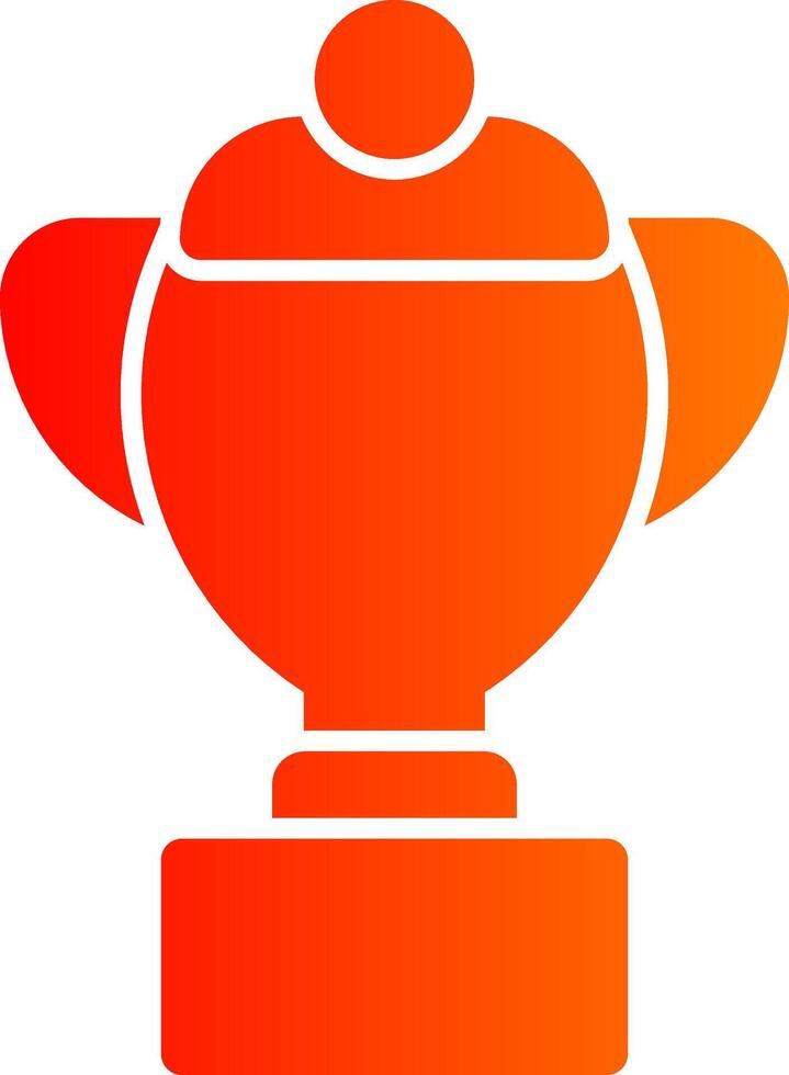 Trophy Colorful Icon Style vector