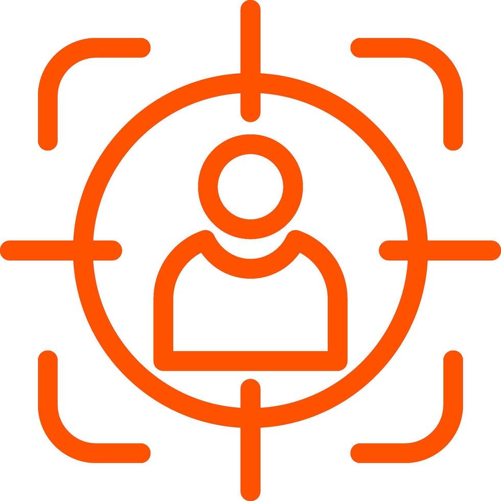 Target Audience Colorful Icon Style vector