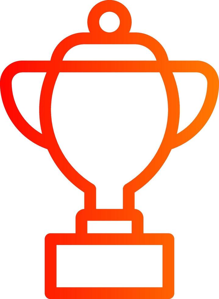 Trophy Colorful Icon Style vector