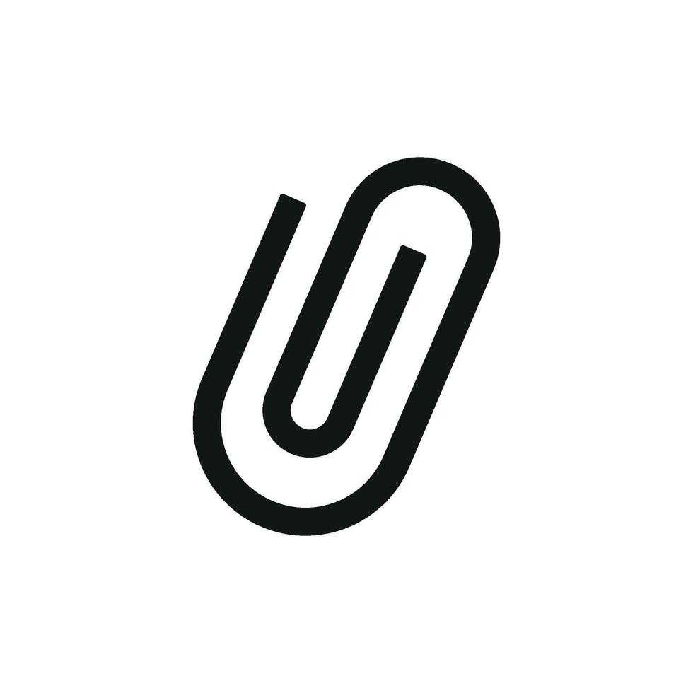 Clip stationery icon design features a clean and modern graphic concept with minimalistic appeal vector
