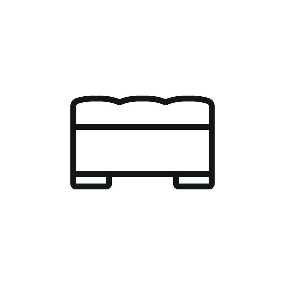 The chair sofa icon design expresses a simple yet modern graphic concept with a functional appeal vector