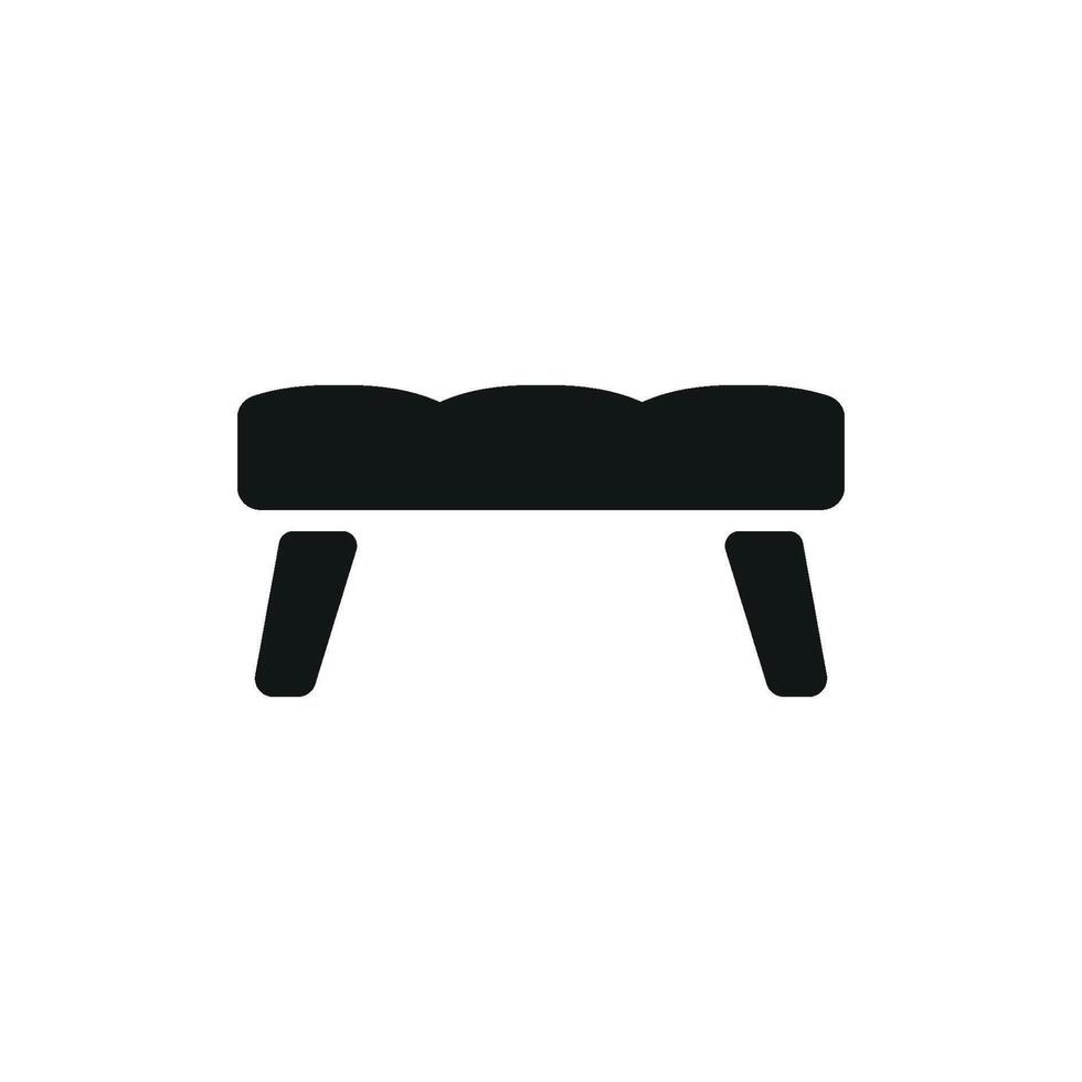 Chair sofa icon design integrates modern simplicity with a functional graphic concept vector