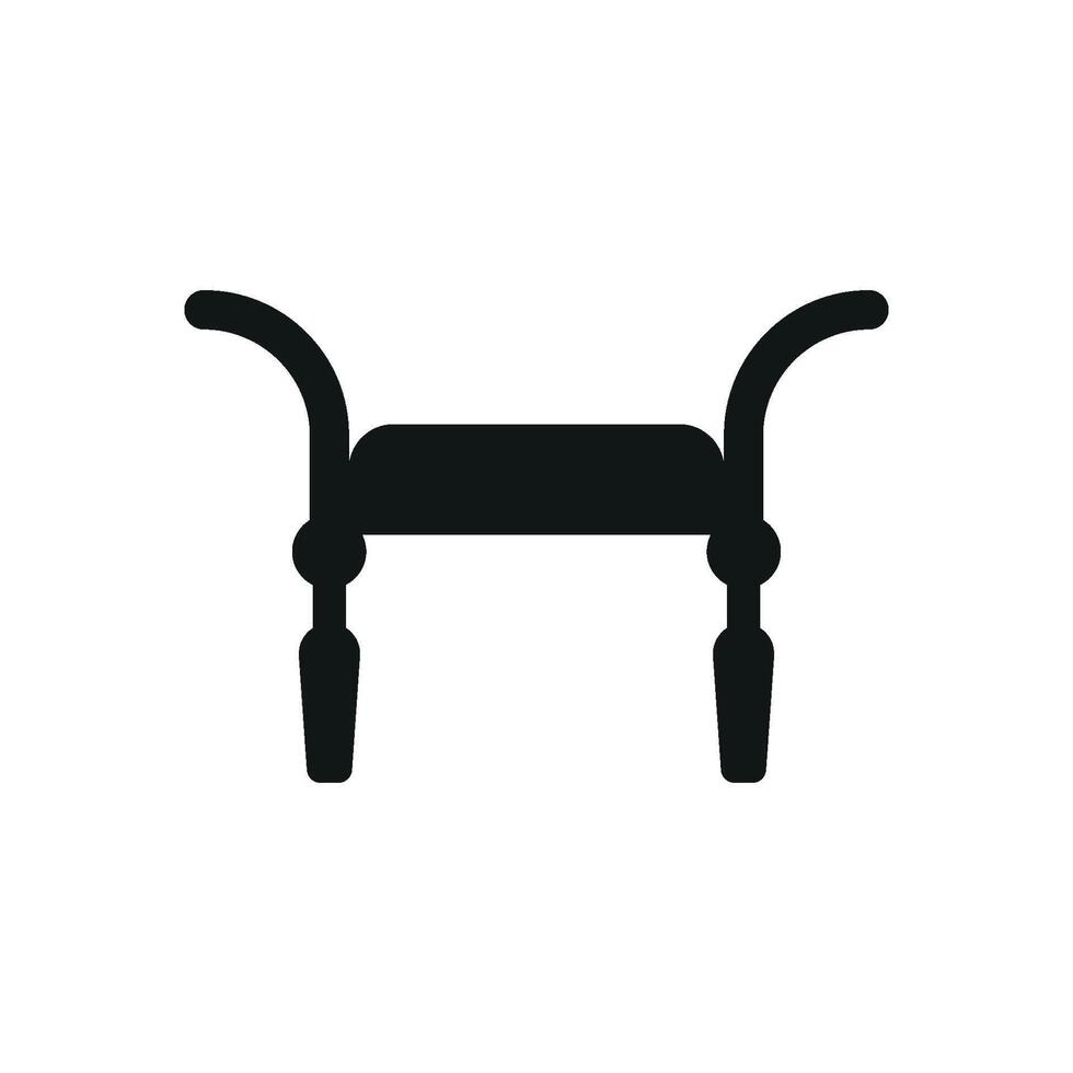 Chair sofa icon design blends modern functionality with a minimalistic graphic concept vector