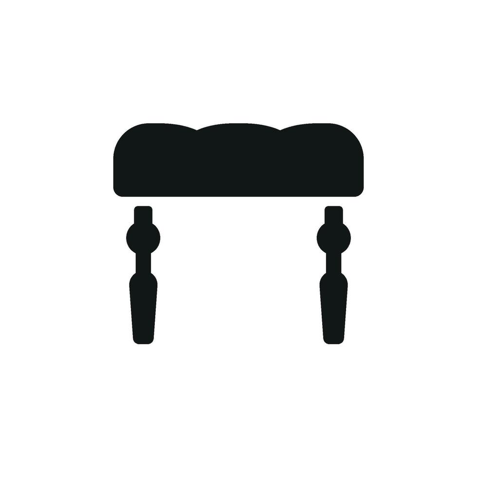 The chair sofa icon design combines sleek modern lines with a minimalist graphic concept vector
