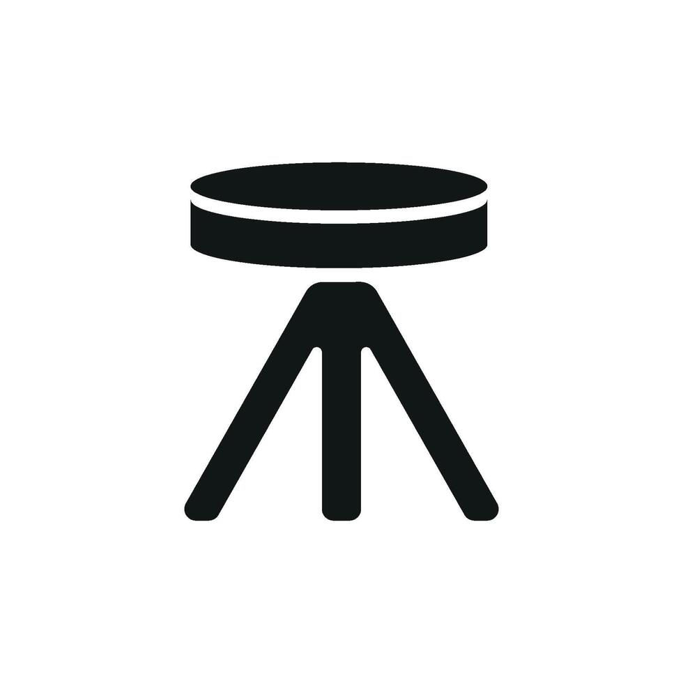 Side table icon design offers a modern, functional graphic concept with minimal details vector
