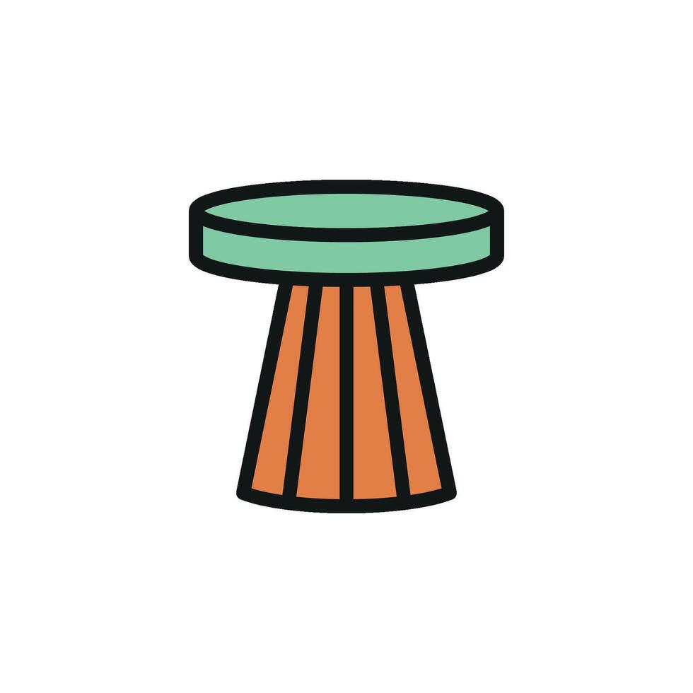 Side table icon design reflects modern aesthetics through a simple yet elegant graphic concept vector