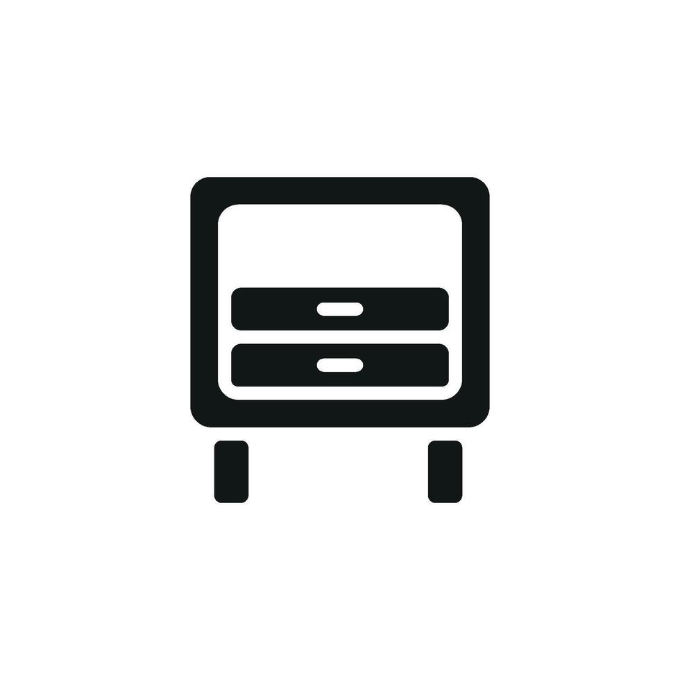 Side table icon design combines clean, modern lines with a simple graphic concept vector