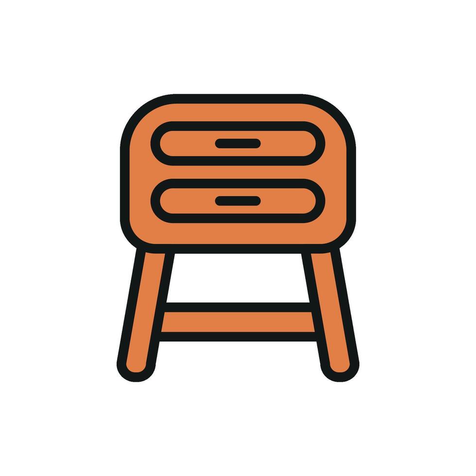 Table icon design emphasizes simplicity and elegance through a modern graphic concept vector