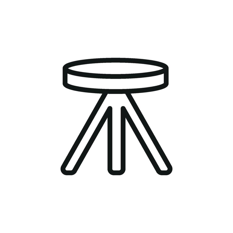 The side table icon design combines simplicity with a stylish modern graphic concept vector