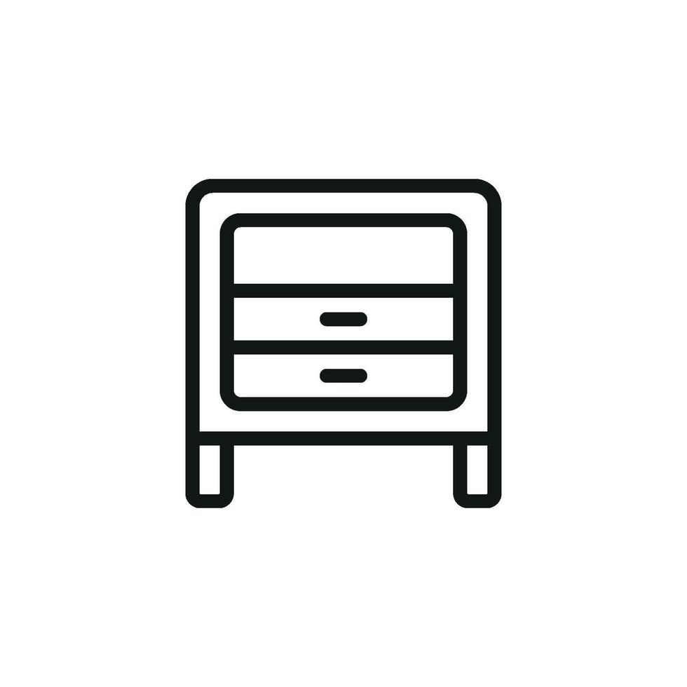 The table icon design features a minimalist approach with a clean and contemporary graphic concept vector