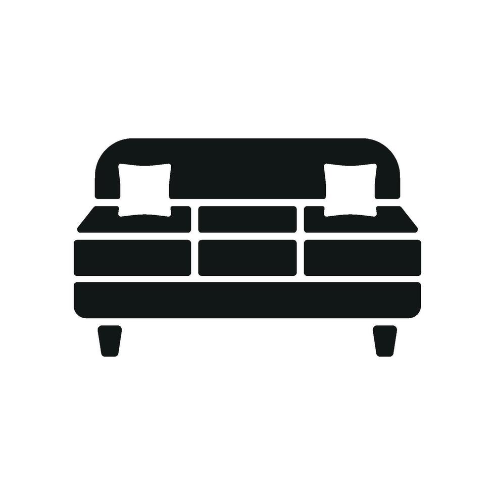 Sofa couch icon design integrates sleek lines with a modern graphic concept vector