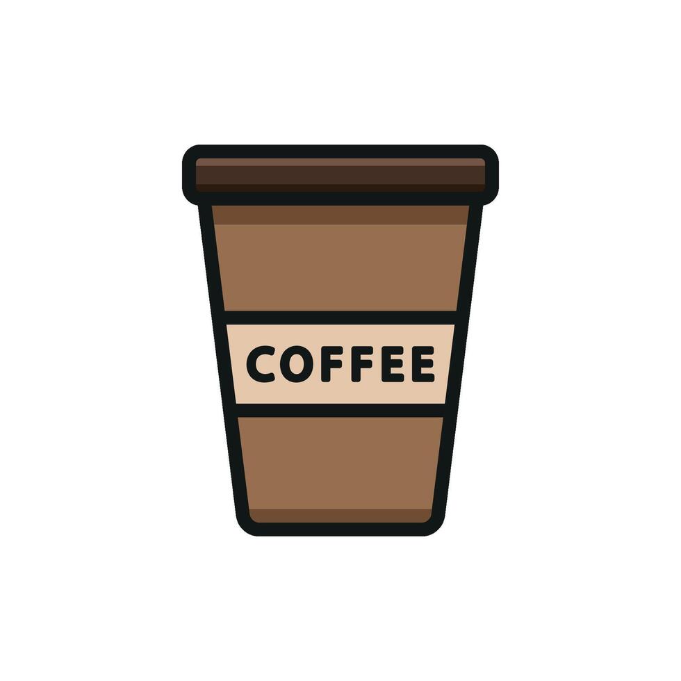 Coffee icon design combines modern aesthetics with a functional and simple graphic concept vector