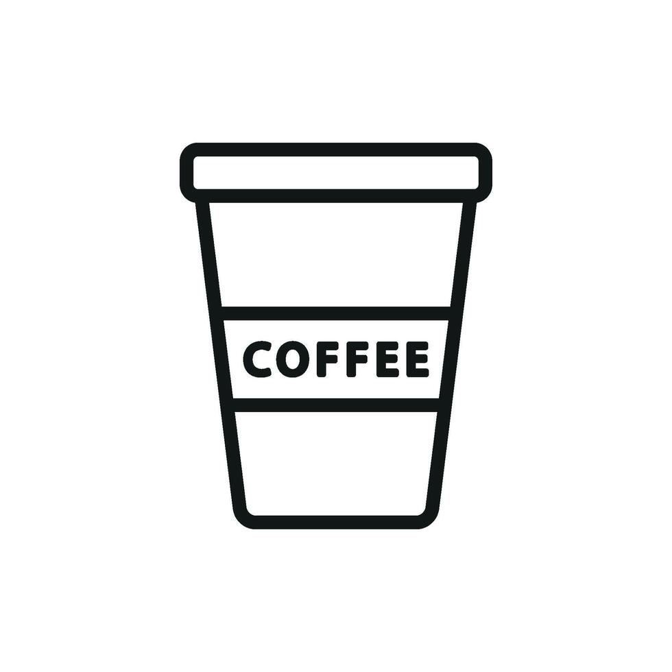 The coffee icon design reflects a contemporary style through a simple and sleek graphic concept vector