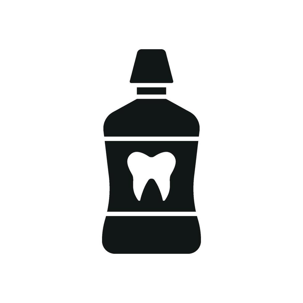 Simple and modern concept graphic shapes the mouthwash tooth icon design vector