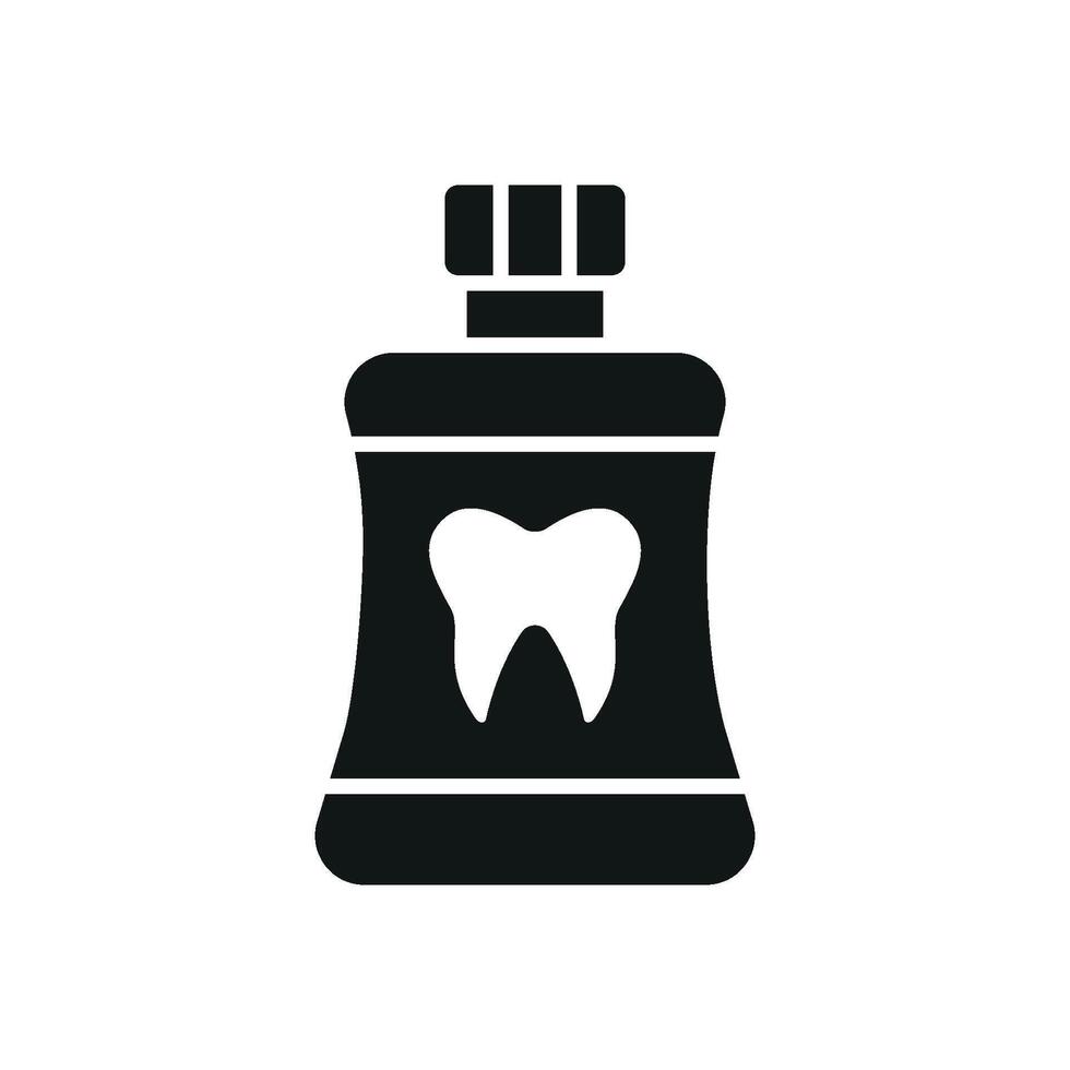 Mouthwash tooth icon design reflects a minimal and modern concept graphic vector