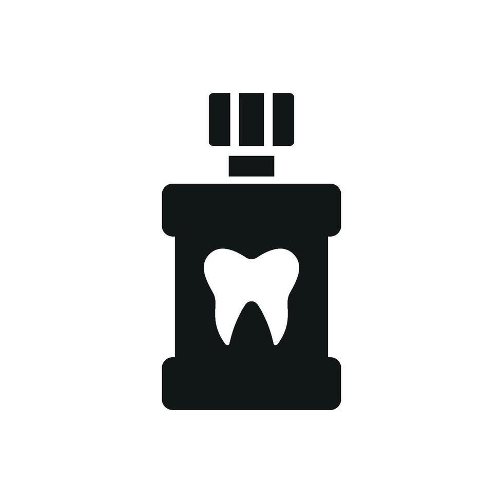 Mouthwash tooth icon design presents a sleek and straightforward concept graphic vector