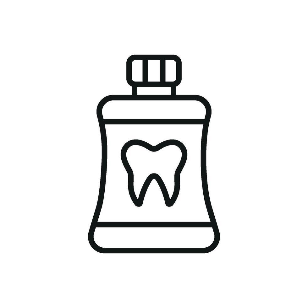 Simple yet modern concept graphic defines the mouthwash tooth icon design vector