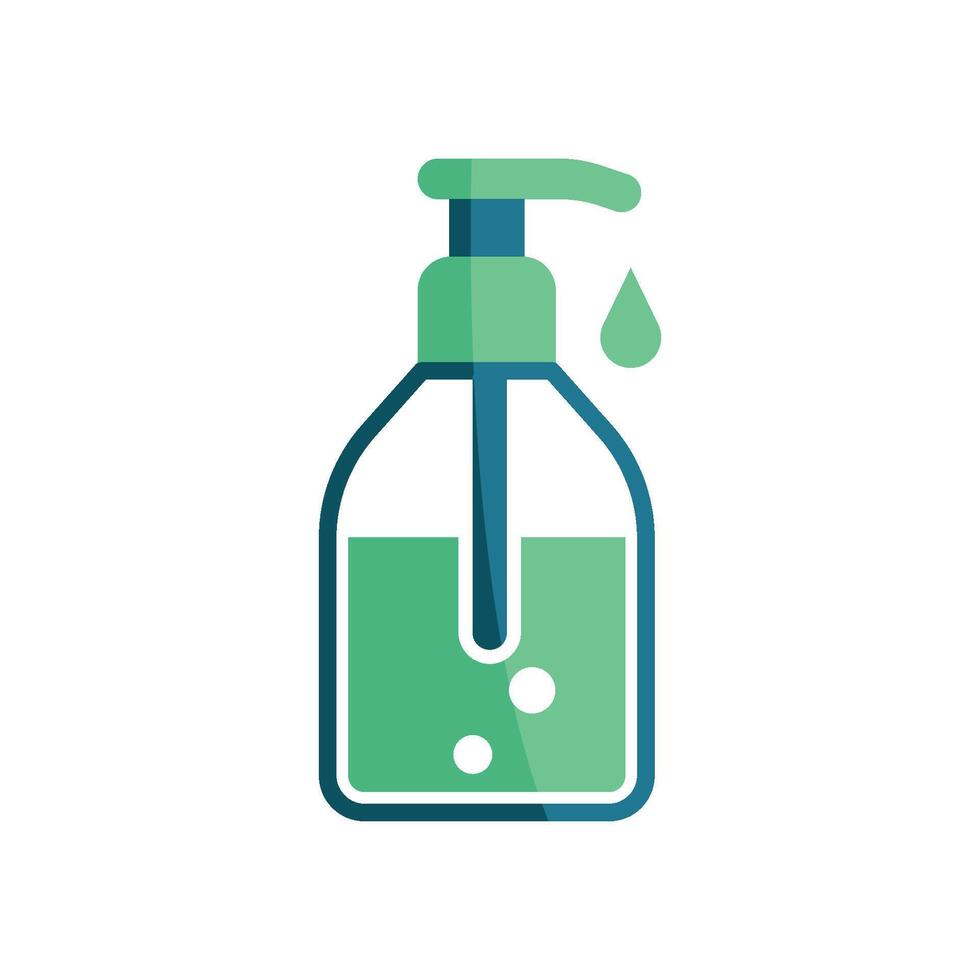 The design of the liquid soap icon integrates a simple and modern graphic concept vector