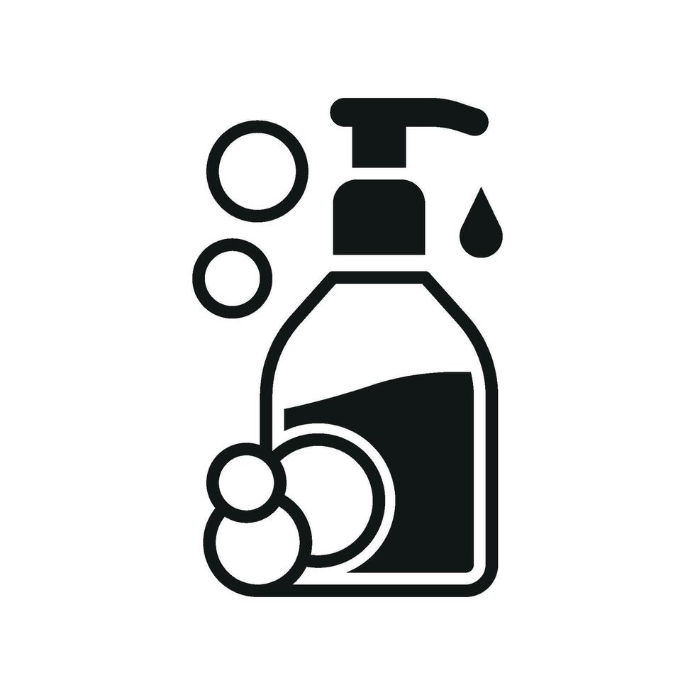 The liquid soap icon design relies on a clean and modern concept graphic for its simplicity vector