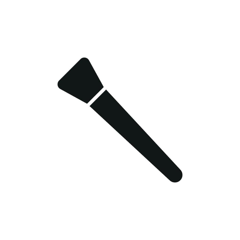 This modern makeup brush beauty icon combines simplicity with graphic sophistication for a stylish look. vector
