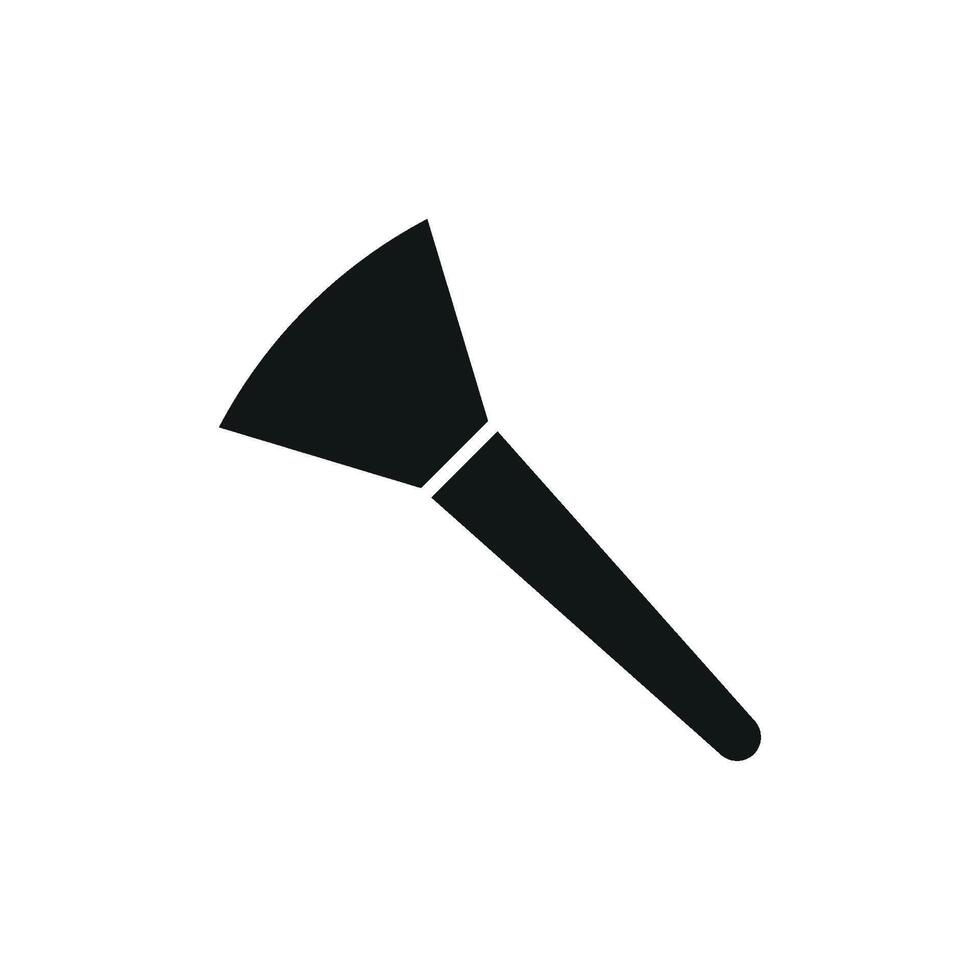 A clean and sophisticated graphic design defines the makeup brush beauty icon with a modern twist. vector